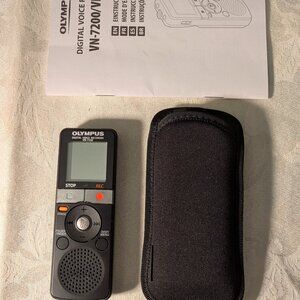 Olympus VN-7200 Digital Voice Recorder Complete with Case & Manual Tested